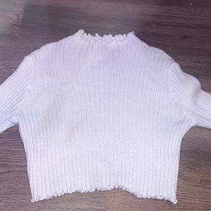 white sweater